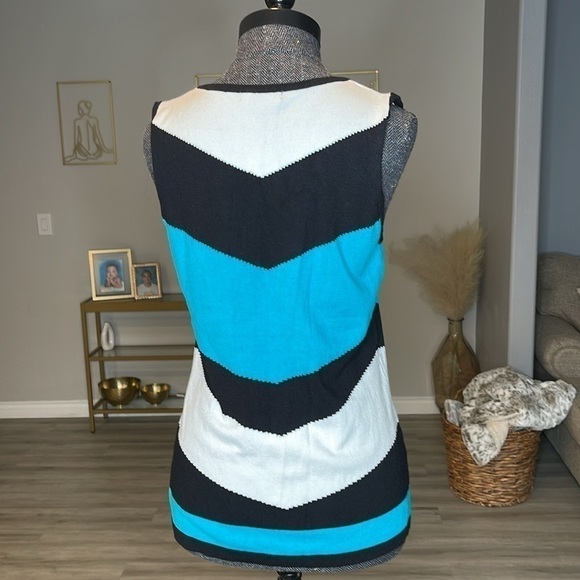 Fontana Colorblock Sleeveless Sweater Top Size Large - Picture 6 of 6